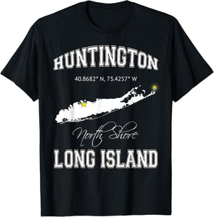 Huntington Long Island New York T Shirt T-Shirt - T-Shirt | Black