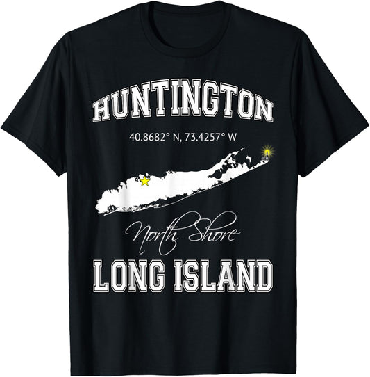 Huntington Long Island New York T Shirt T-Shirt - T-Shirt | Black