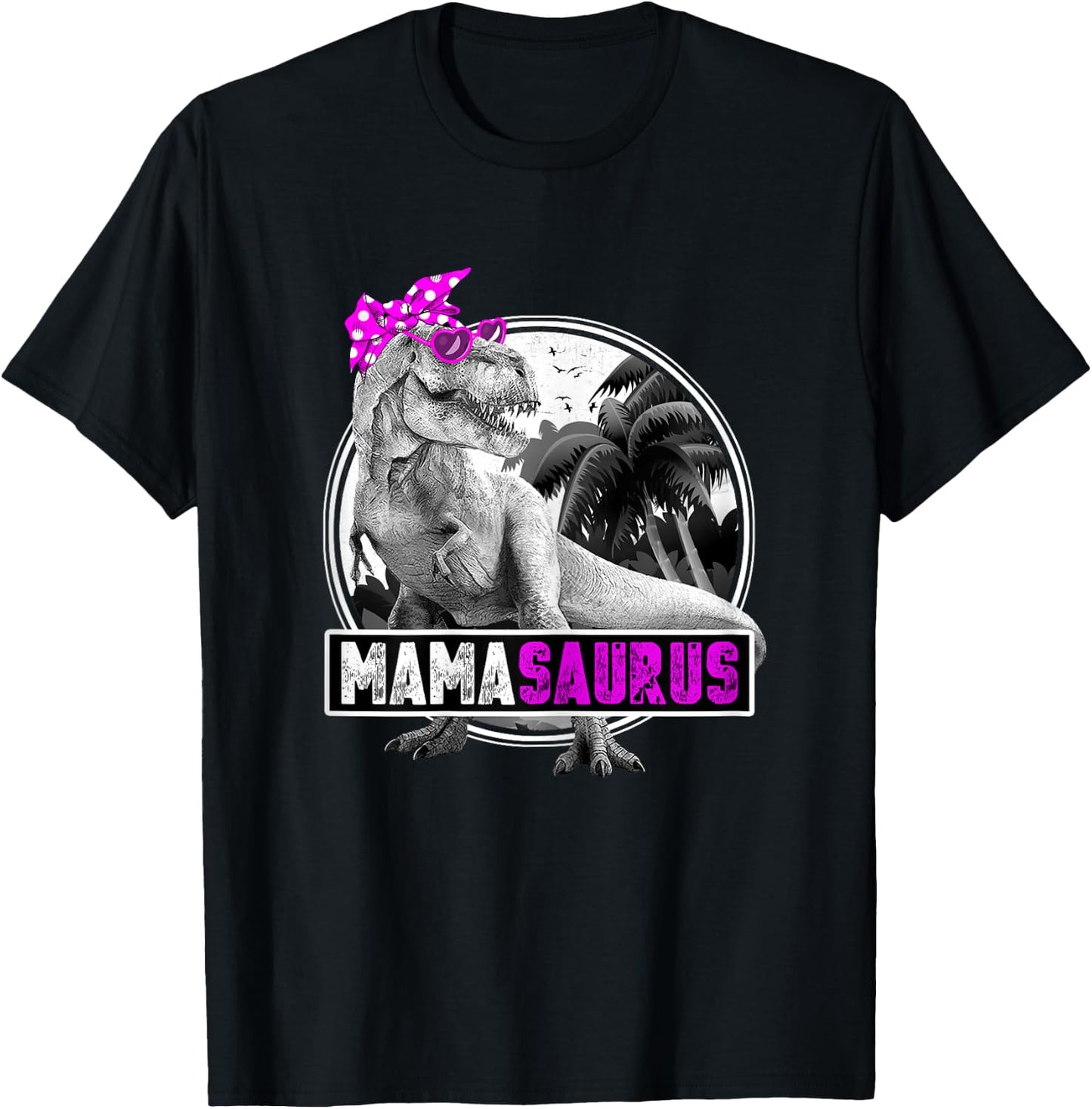 Mamasaurus Rex Dinosaur Shirt Best Gift Mum T-Shirt - T-Shirt | Black