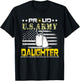 Proud U.S. Army Daughter Shirt Military Pride T-Shirt - T-Shirt | Black