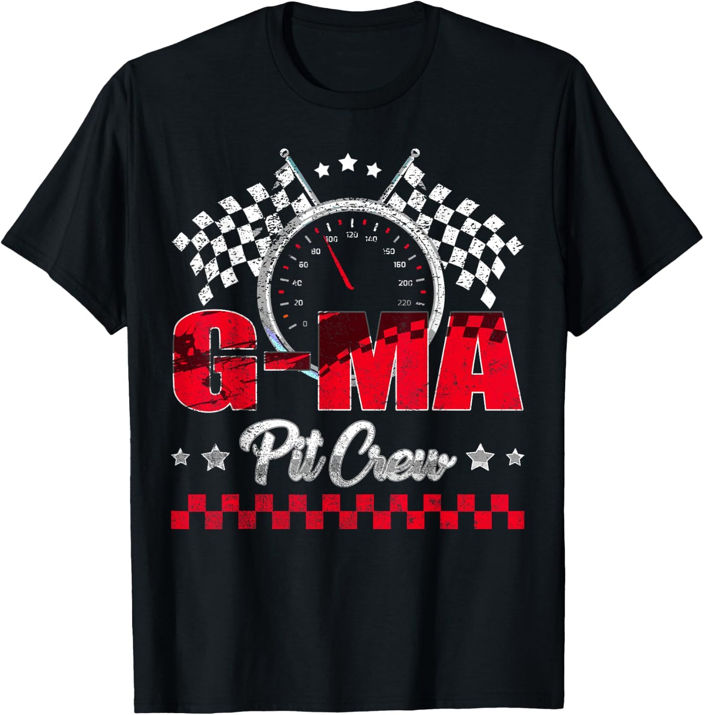 Race Car Birthday Party Racing Family G-Ma Pit Crew T-Shirt - T-Shirt | Black