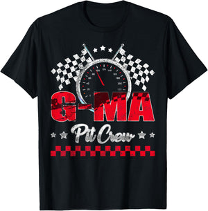 Race Car Birthday Party Racing Family G-Ma Pit Crew T-Shirt - T-Shirt | Black