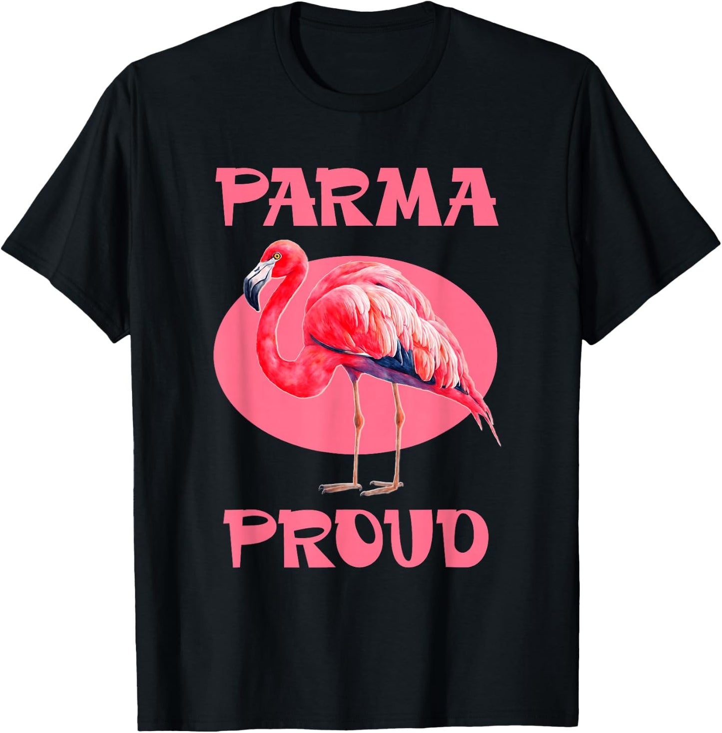 Parma Ohio Iconic Pink Flamingo T-Shirt - T-Shirt | Black