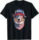 Australian Shepherd 4th of July US American Flag Patriotic T-Shirt - T-Shirt | Black