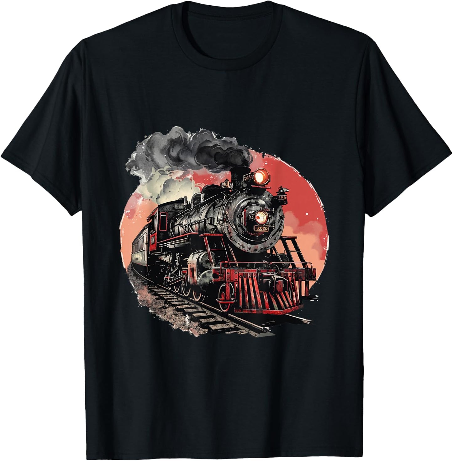 Dampflok Eisenbahn & Lokomotiven Geschenk Herren & Junge T-Shirt - T-Shirt | Black