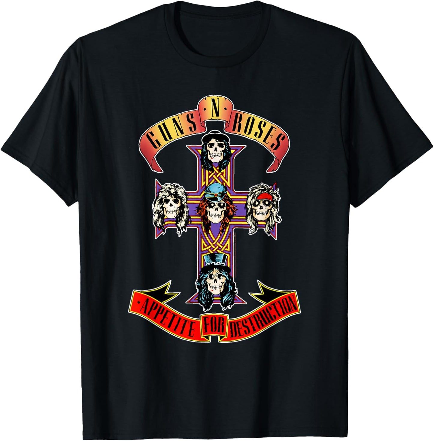 Guns N' Roses Official Cross T-Shirt - T-Shirt | Black