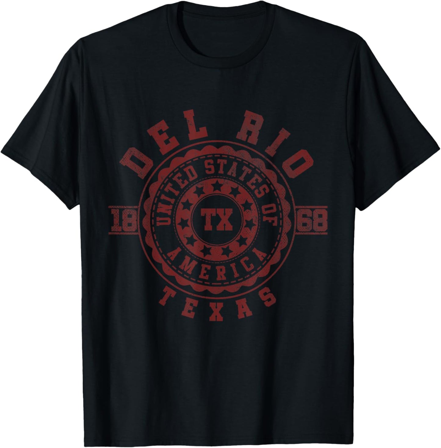 Del Rio TX | Texas | Vintage City Apparels T-Shirt - T-Shirt | Black