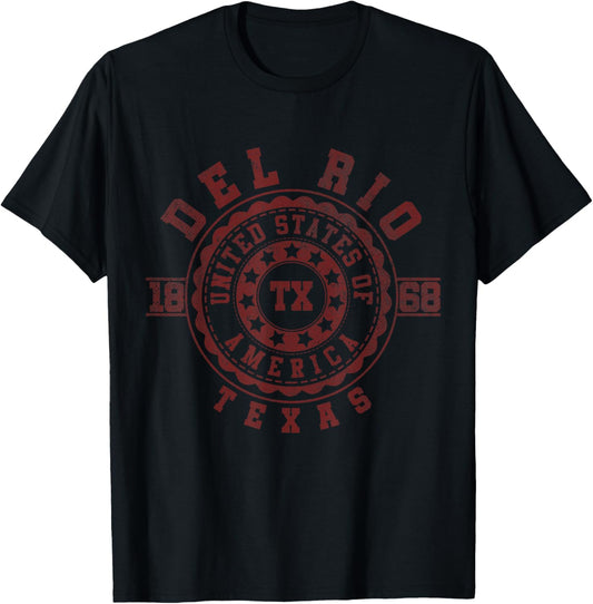 Del Rio TX | Texas | Vintage City Apparels T-Shirt - T-Shirt | Black