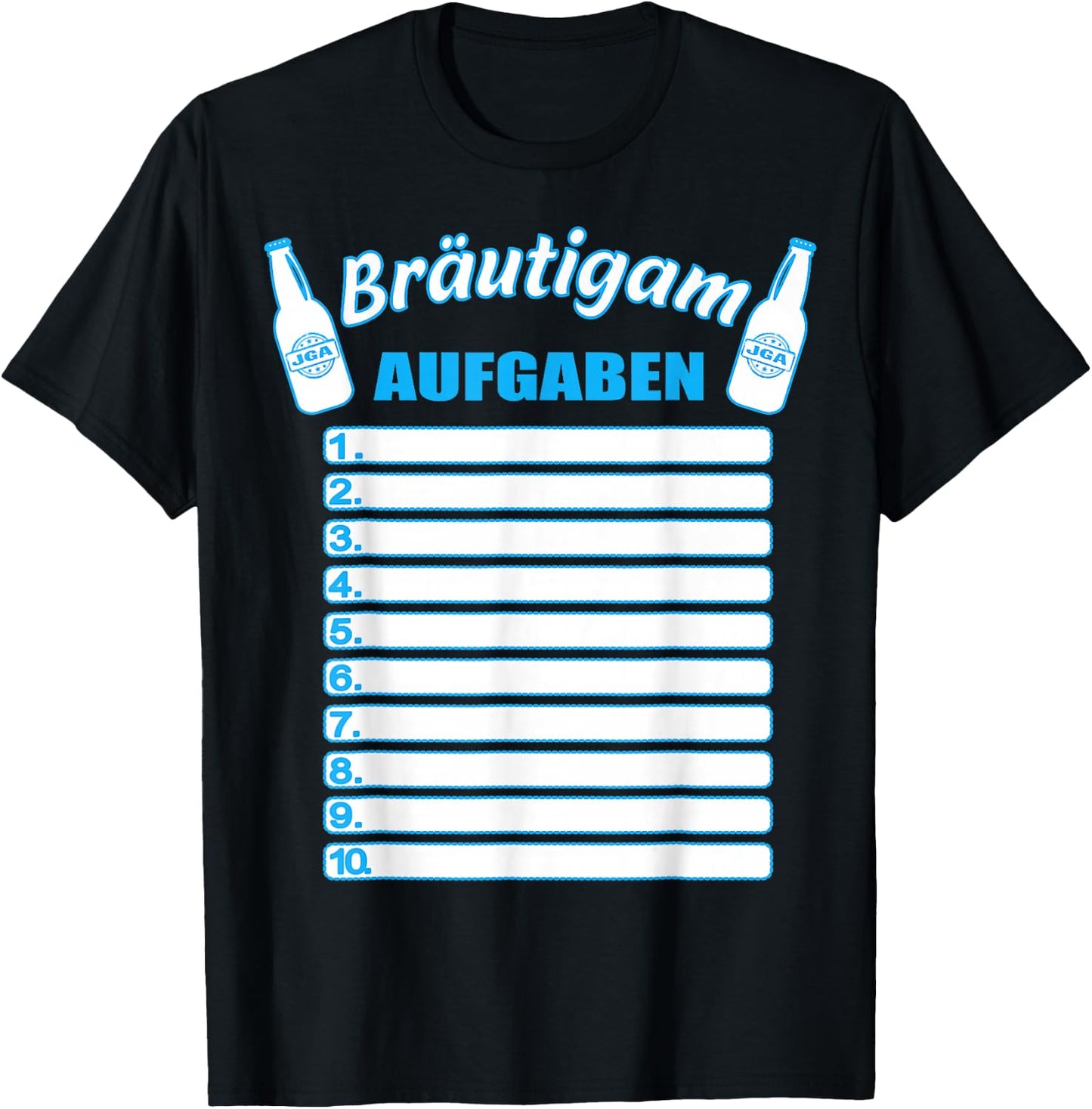 JGA Checkliste JGA Aufgaben Für Den Bräutigam T-Shirt - T-Shirt | Black