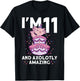 I'm 11 bday Axolotl party cute 11th Birthday Kids Axolotl T-Shirt - T-Shirt | Black