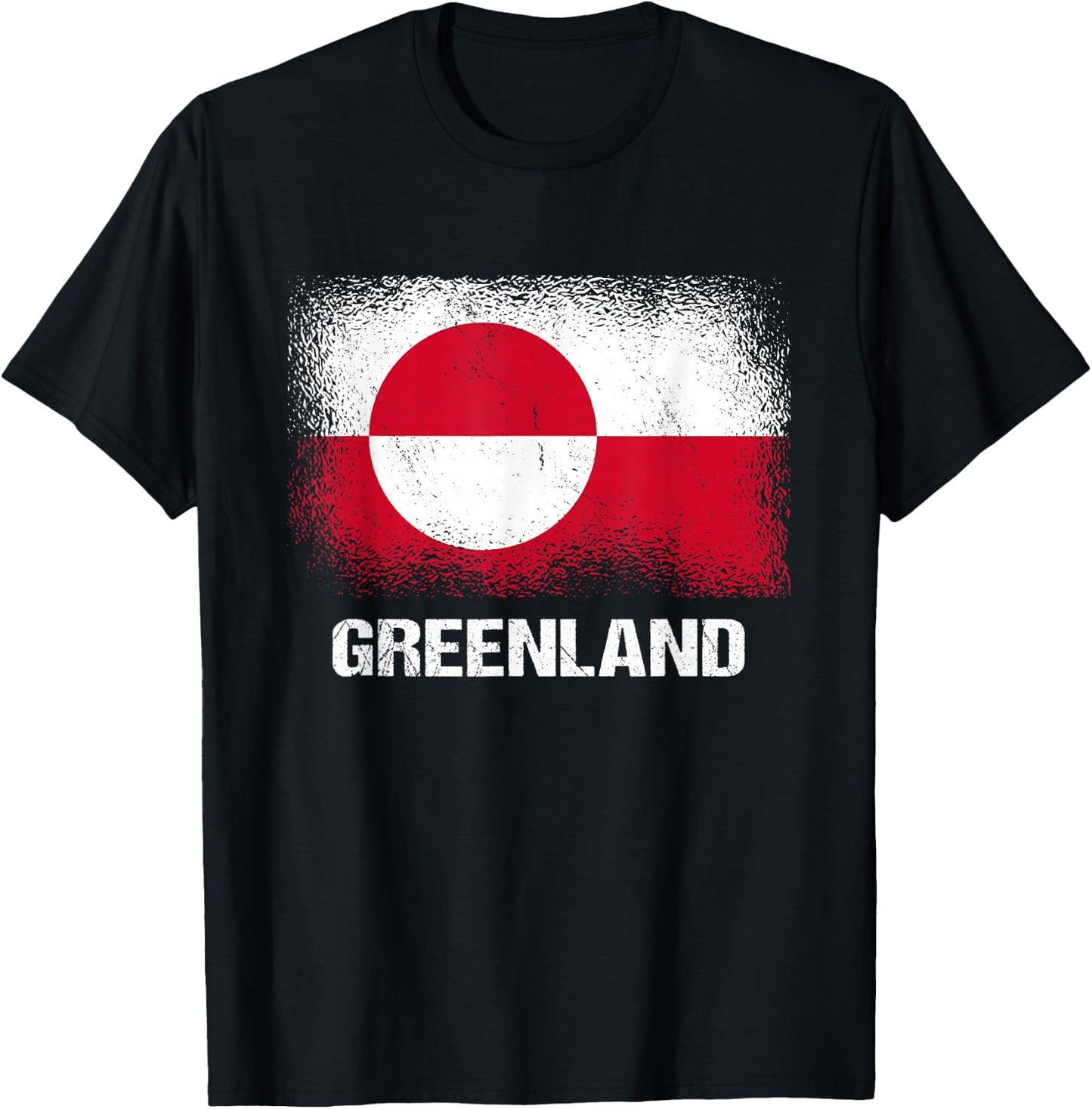 Greenland Flag , black T-Shirt - T-Shirt | Black