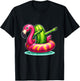 Unique Dabbing Pickle Flamingo Summer Fun Women Kids T-Shirt - T-Shirt | Black