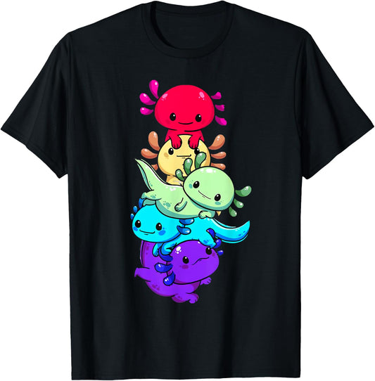 Love Axolotl Damenhemd Axolotl Lovers für Kinder und Mädchen T-Shirt - T-Shirt | Black