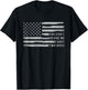 You Can't Scare Me I Have Two Boys Fathers Day Grey USA Flag T-Shirt - T-Shirt | Black
