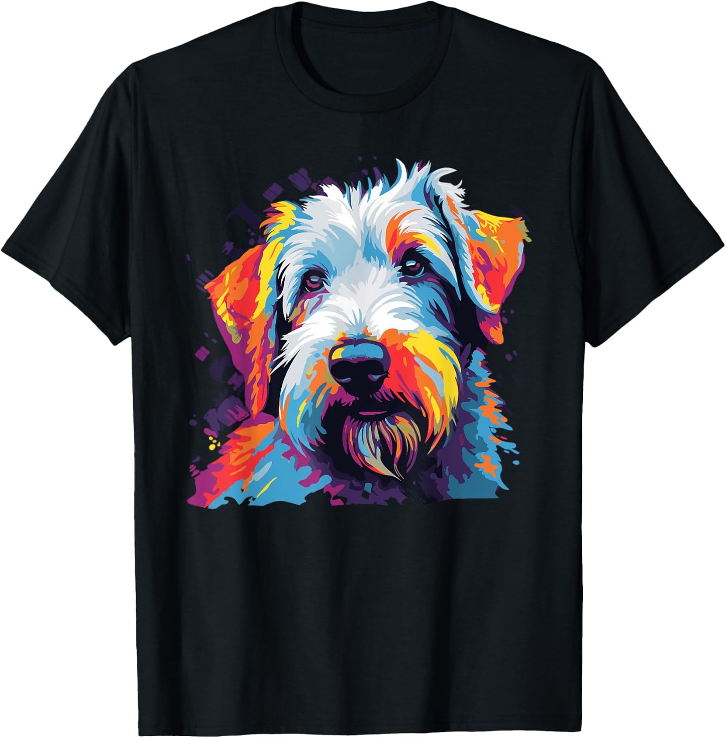 Watercolor Colorful Sealyham Terrier Dog T-Shirt - T-Shirt | Black