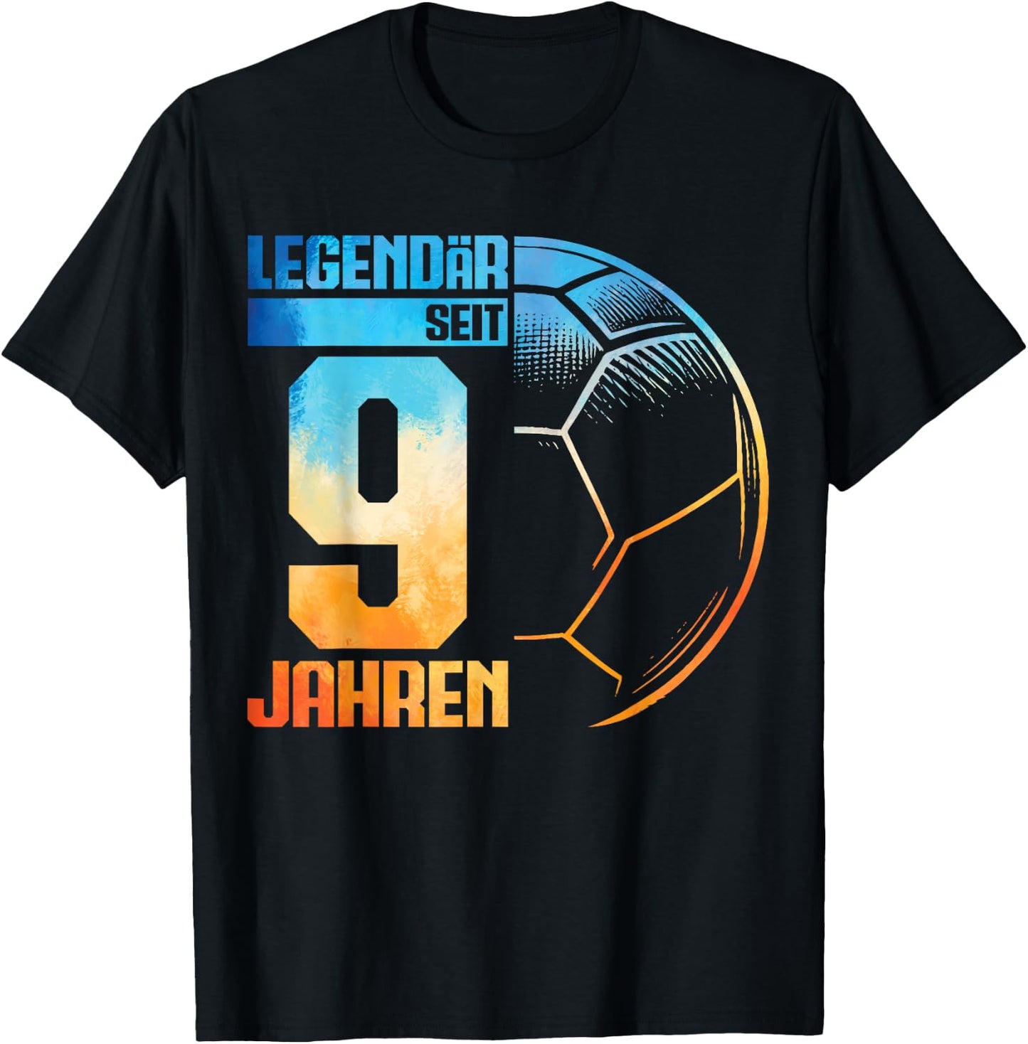 9th Birthday Retro Handball Player 9 Years Boy Kids , black T-Shirt - T-Shirt | Black
