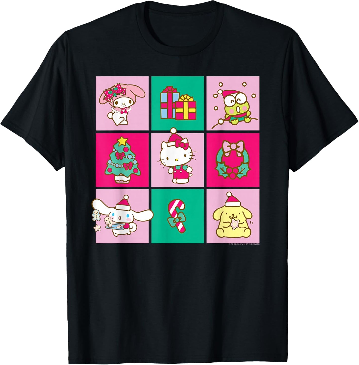 Hello Sanrio Friends Christmas Time Shirt T-Shirt - T-Shirt | Black