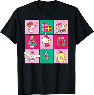 Hello Sanrio Friends Christmas Time Shirt T-Shirt - T-Shirt | Black
