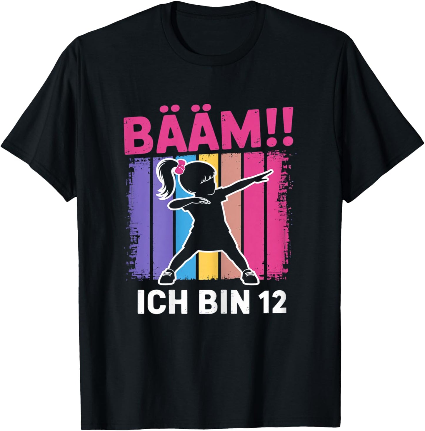 Bääm Ich Bin 12 Dabbing Mädchen 12. Geburtstag T-Shirt - T-Shirt | Black