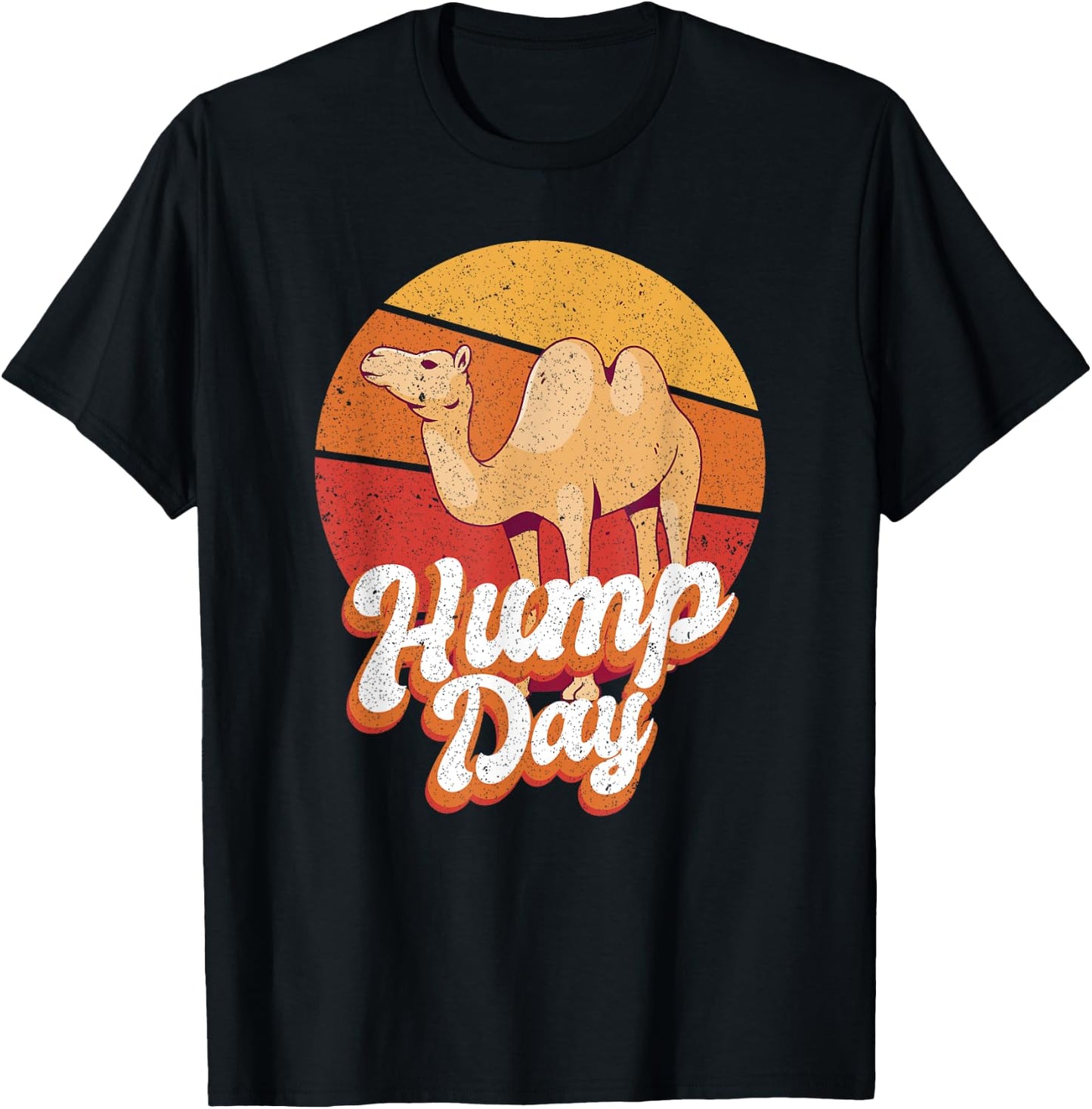 Funny Hump Day Camel Retro Vintage Camel Lovers T-Shirt - T-Shirt | Black