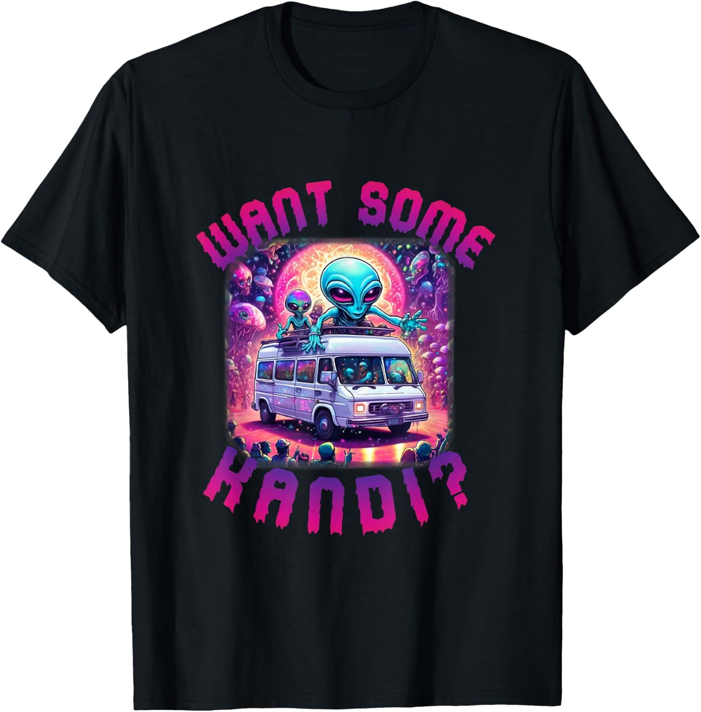 Want Some Kandi Funny EDM Rave Alien T-Shirt - T-Shirt | Black