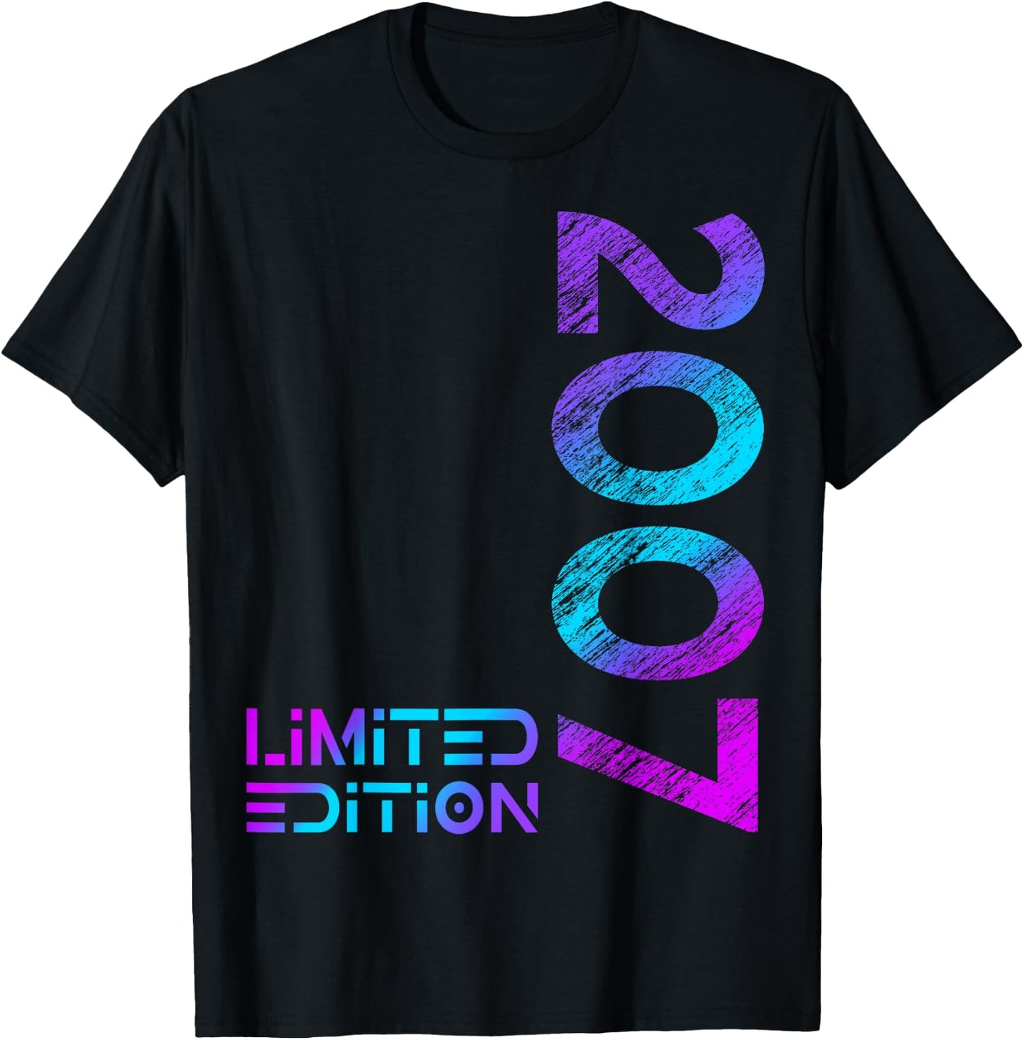 19th Birthday Limited Edition Vintage 2007 Boy Girl T-Shirt - T-Shirt | Black