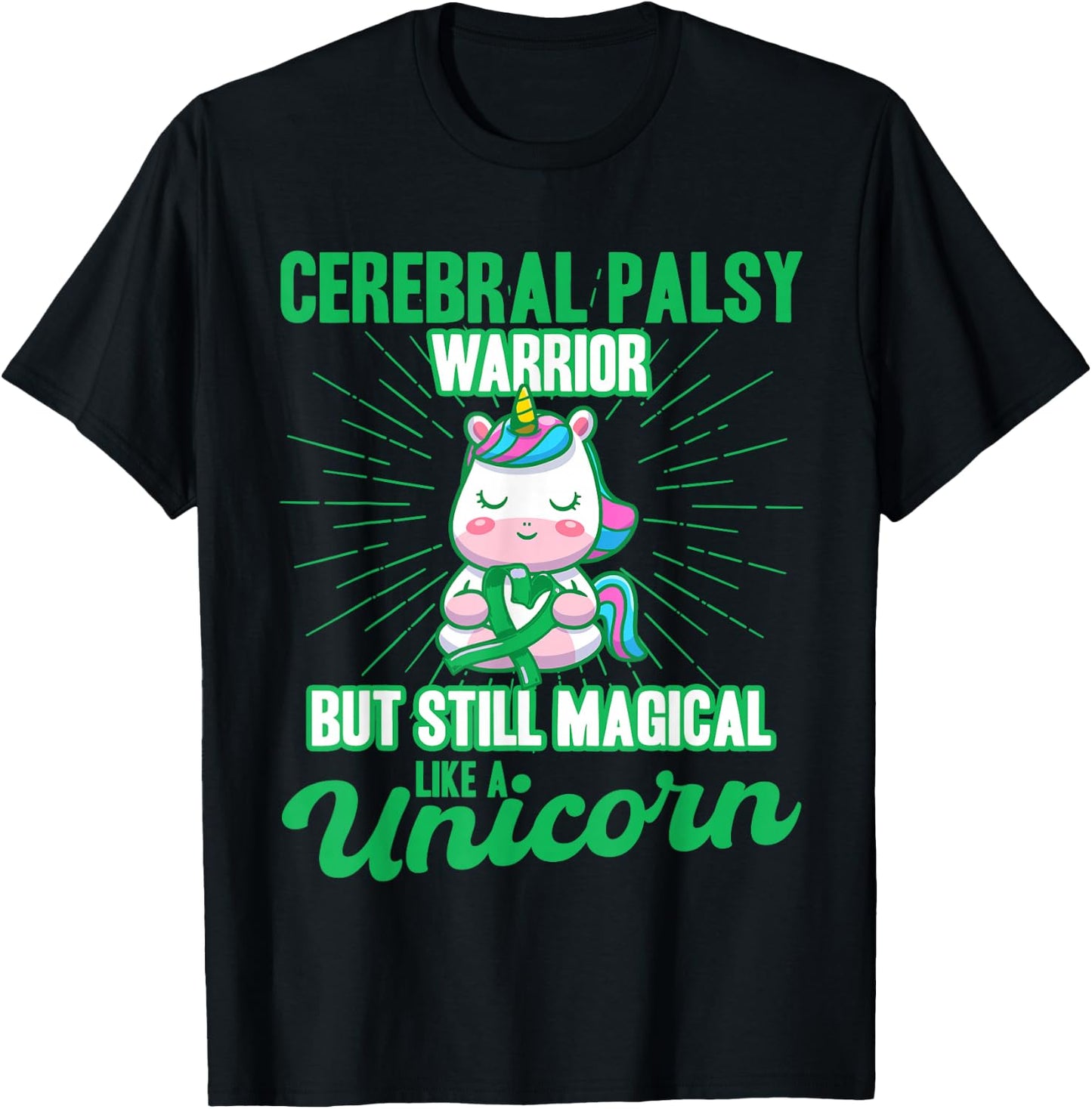 Magical Like A Unicorn Cerebral Palsy Awareness T-Shirt - T-Shirt | Black