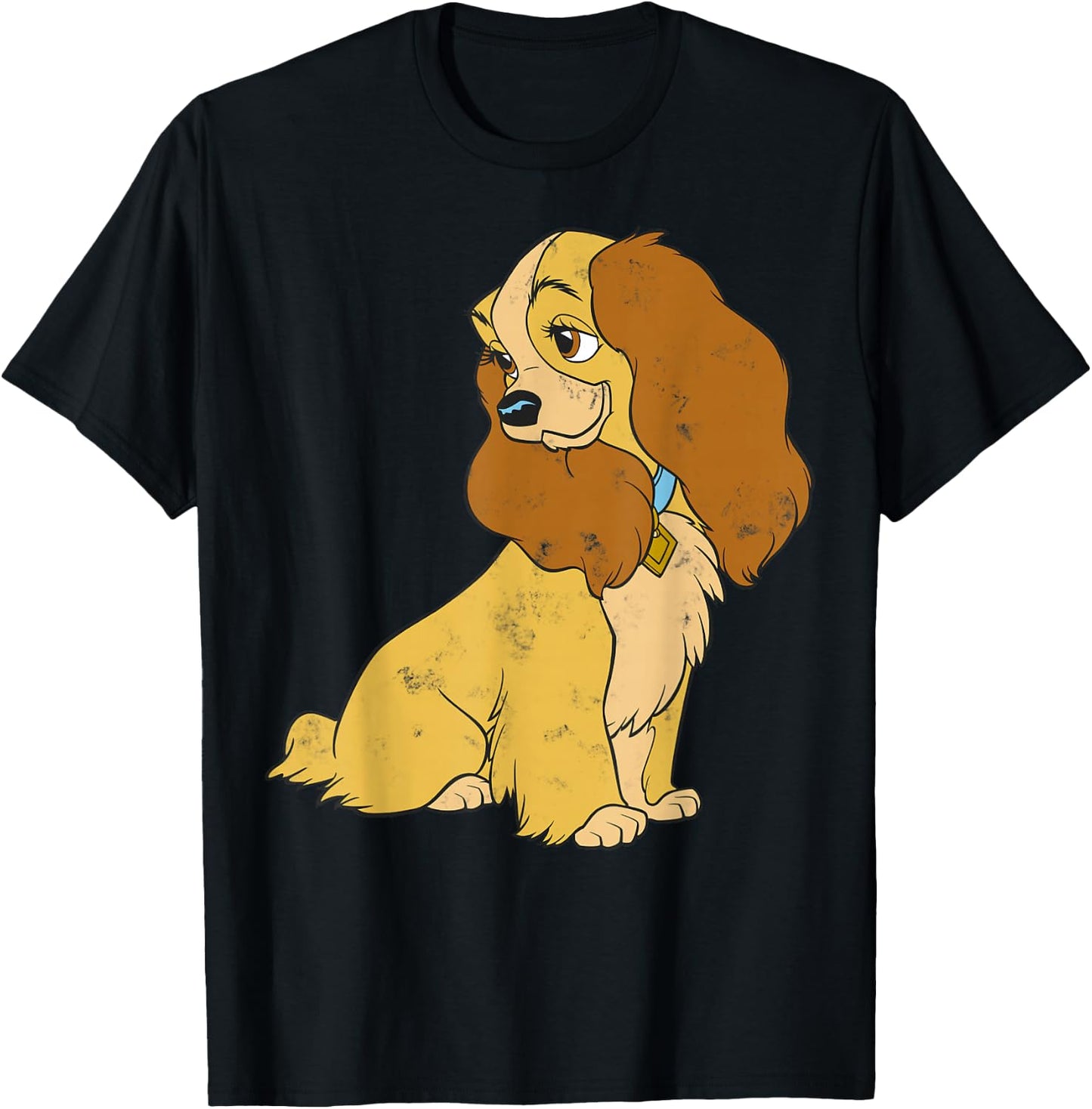 Disney Lady and The Tramp Lady Simple Portrait T-Shirt - T-Shirt | Black