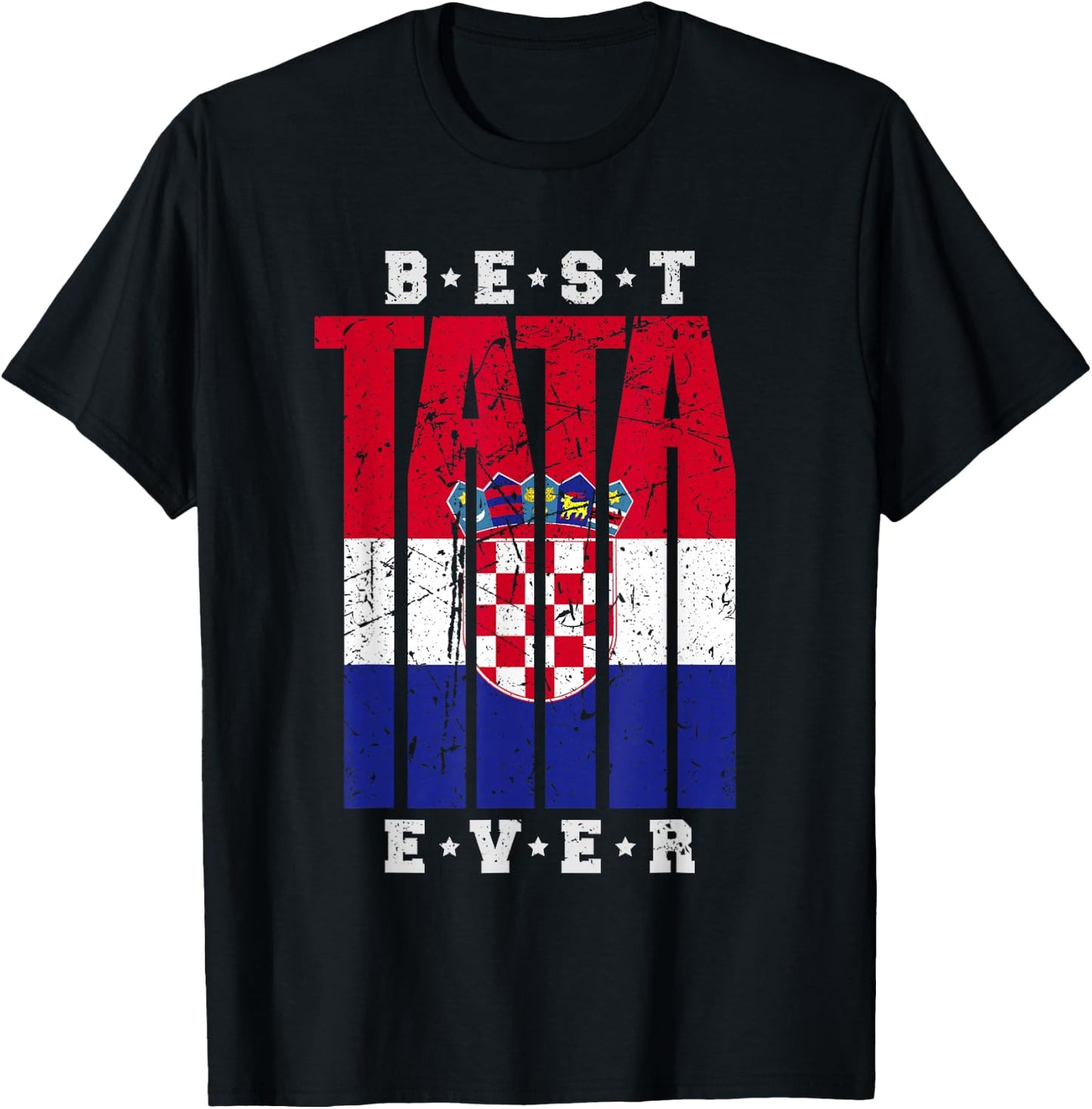 Tata Kroatischer Papa Vatertag Otac Kroatischer Vater T-Shirt - T-Shirt | Black