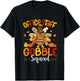 Office Staff Gobble Squad Turkey Pilgrim Hat Thanksgiving T-Shirt - T-Shirt | Black