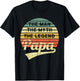 Vatertag Retro - The Man The Myth The Legend Papa T-Shirt - T-Shirt | Black