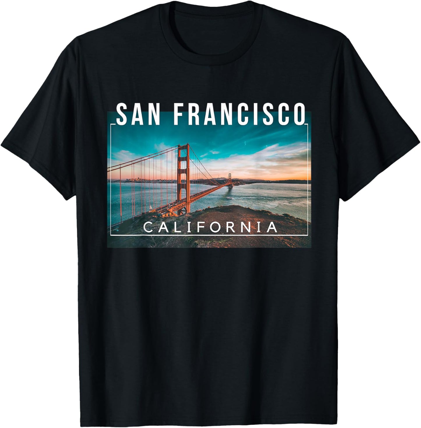 San Francisco California Golden Gate Frisco San Fran T-Shirt - T-Shirt | Black