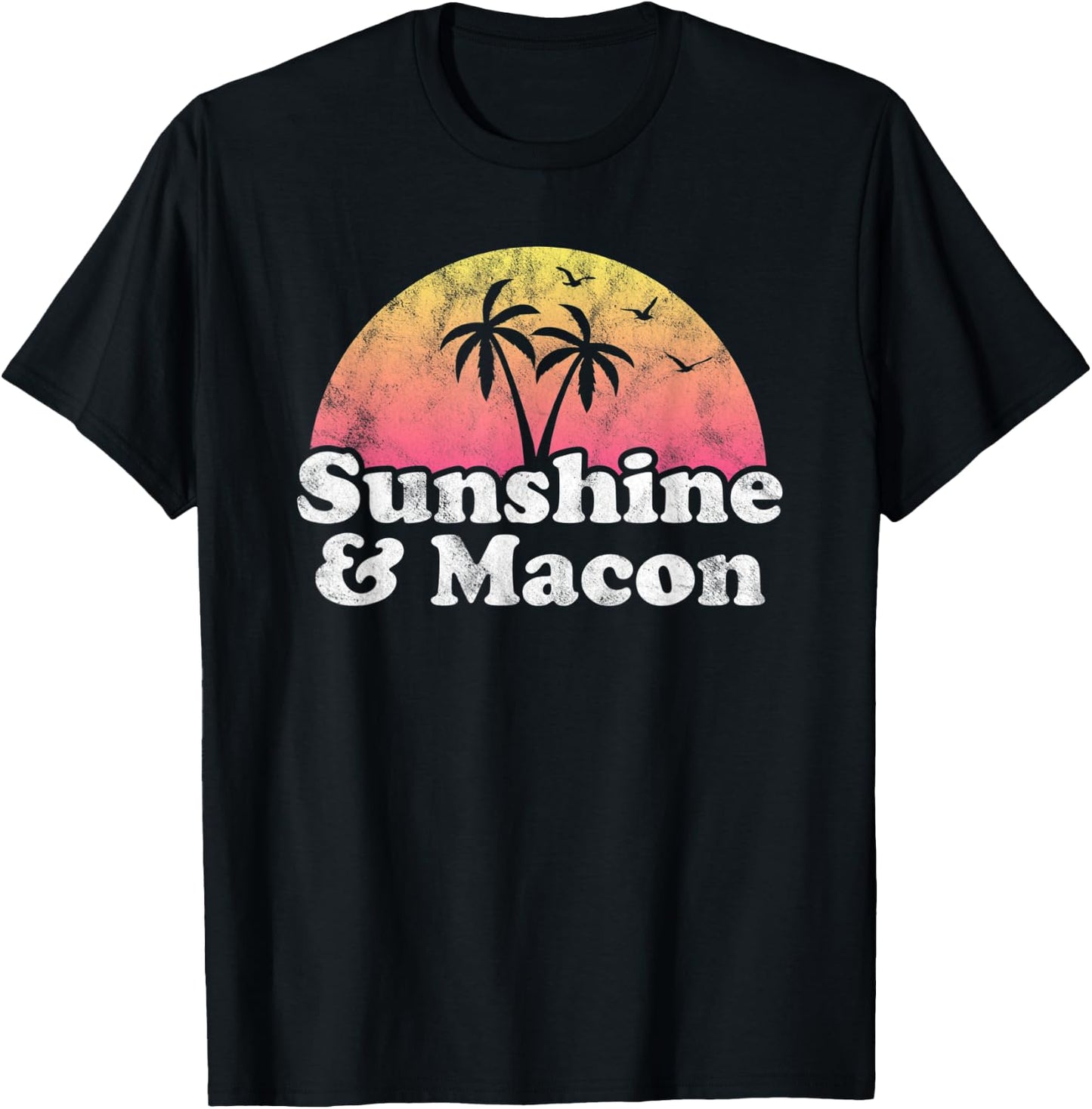 Sunshine and Macon GA Georgia Men Women Kids T-Shirt - T-Shirt | Black