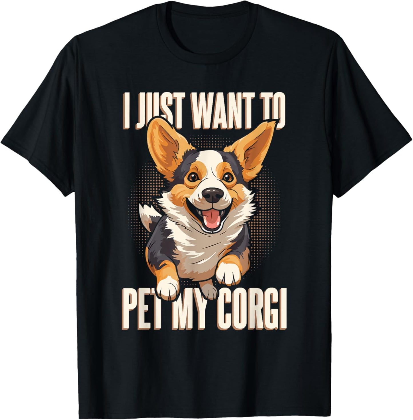 Funny Corgi Dog Lover Corgi Women Girls Kids T-Shirt - T-Shirt | Black