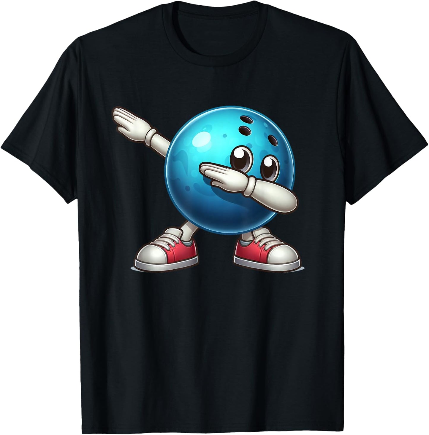Cute Bowling Dab Bowler Bowling Ball Player Kids Boys Men T-Shirt - T-Shirt | Black