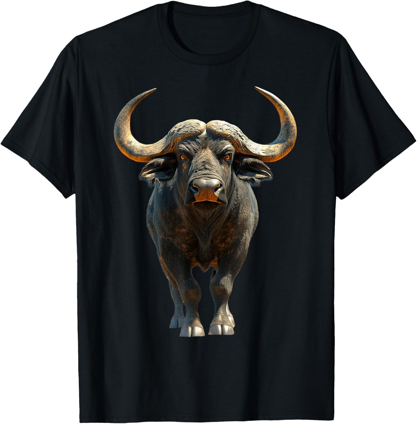 Buffalo Cape Water Buffalos Safari South African Buffalo T-Shirt - T-Shirt | Black