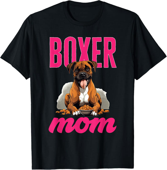 Boxer Dog Breed Pet - Boxer Mom T-Shirt - T-Shirt | Black