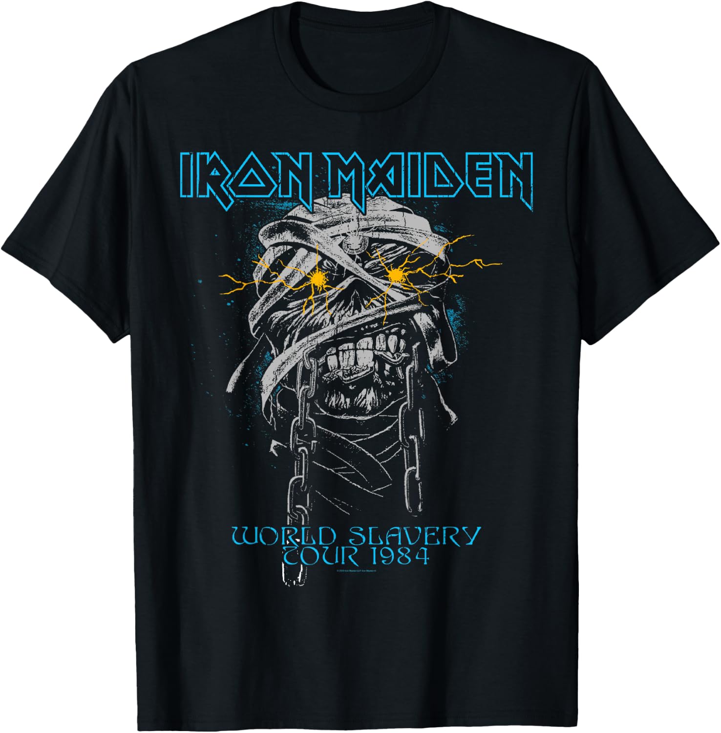 Iron Maiden - Powerslave Head Mummy Black , Black, S T-Shirt - T-Shirt | Black
