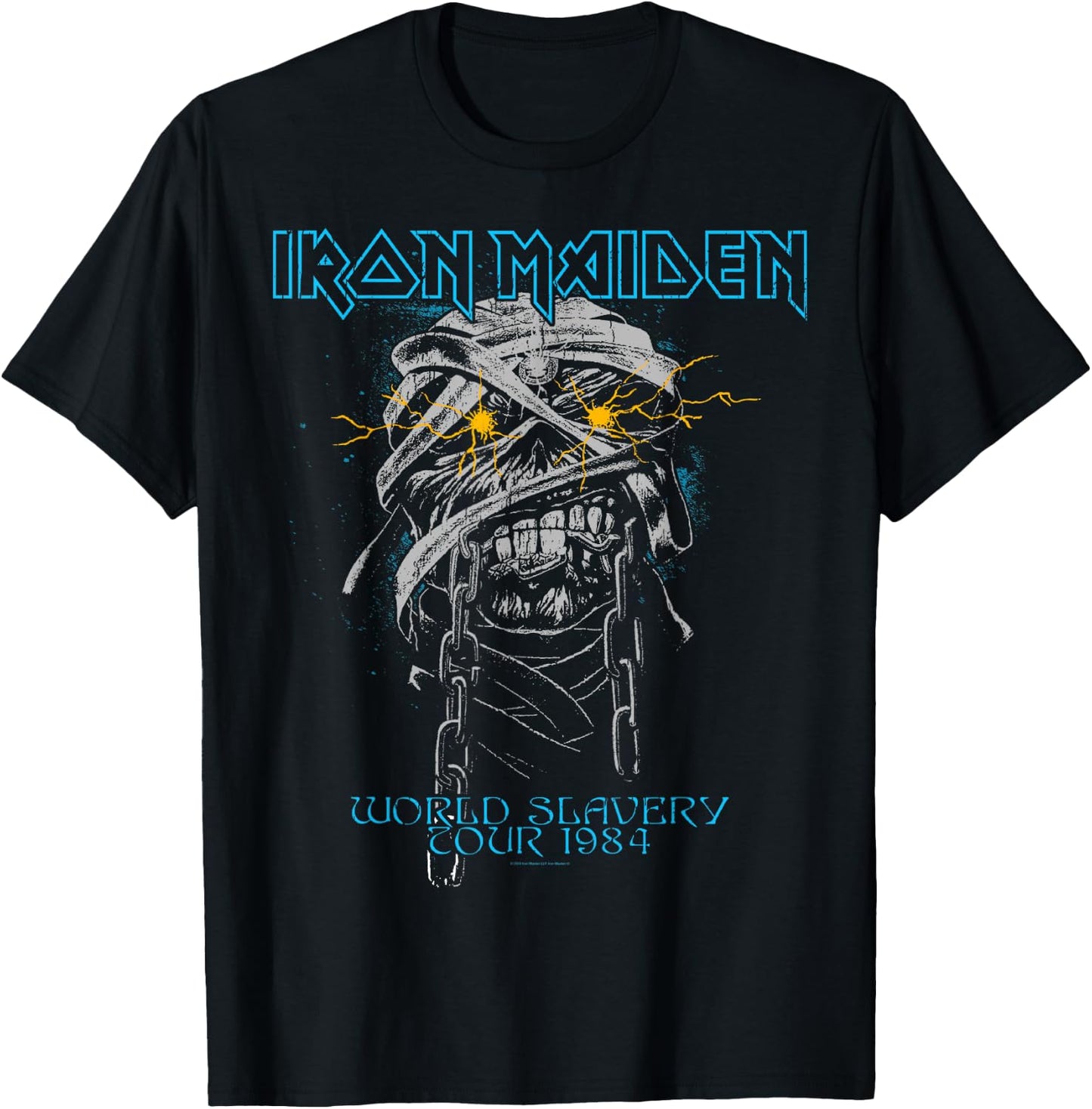 Iron Maiden - Powerslave Head Mummy Navy , Blue, S T-Shirt - T-Shirt | Black