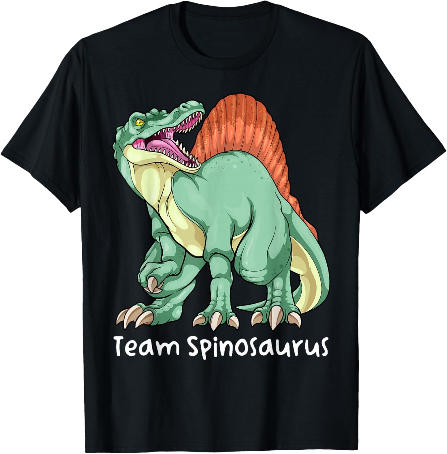 Team Spinosaurus Dinosaurier Wirbelsäule Eidechse Prähistorische Kinder Jungen T-Shirt - T-Shirt | Black
