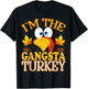 Thanksgiving I'm The Gangsta Turkey Matching T-Shirt - T-Shirt | Black