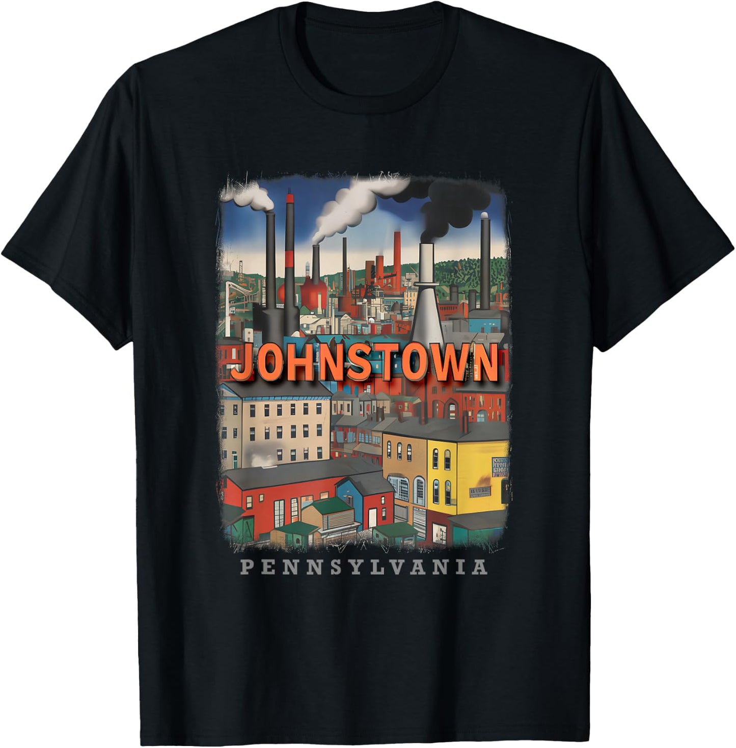 Johnstown Pennsylvania PA Steel City Charm SD430 T-Shirt - T-Shirt | Black