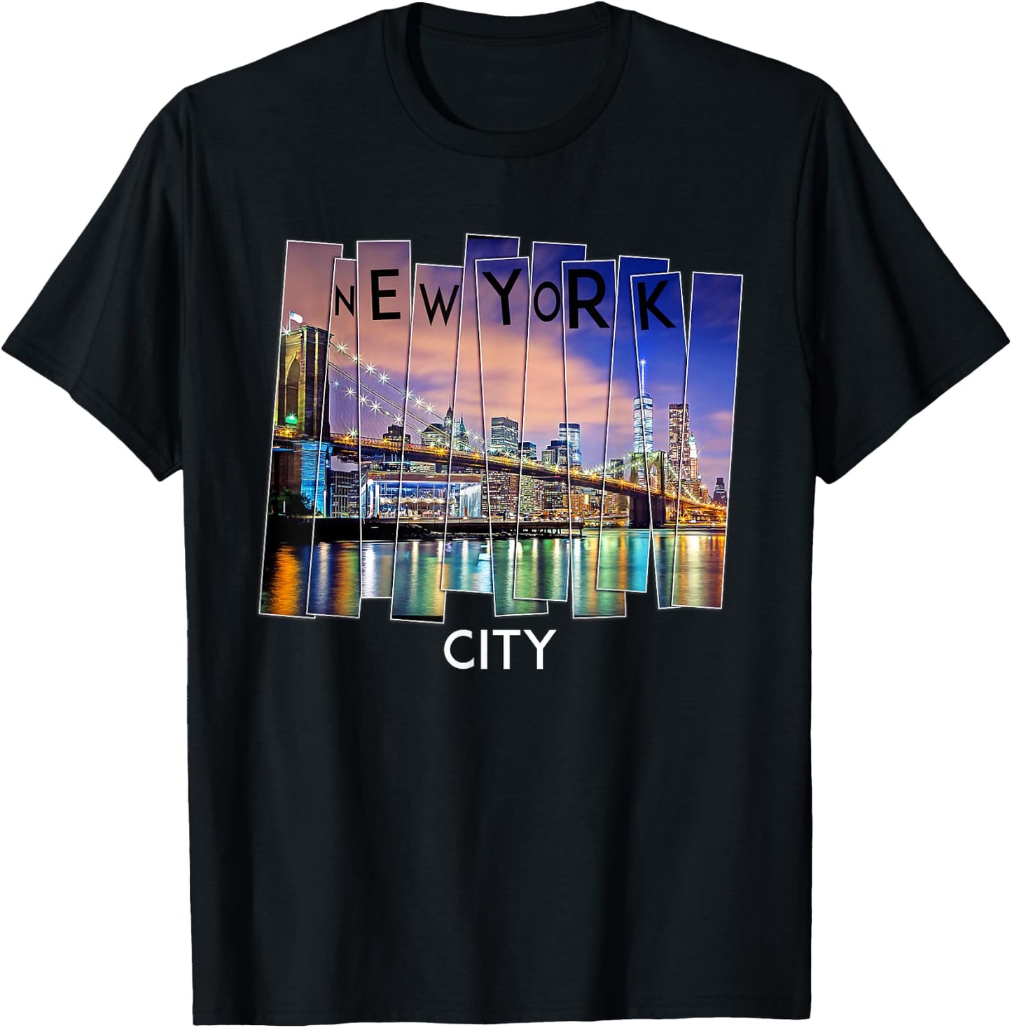 New York City Skyline North America Brooklyn Souvenirs Men T-Shirt - T-Shirt | Black