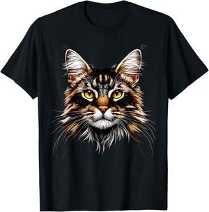 Maine Coon Cat Cat Lover Maine Coon Soft , Black, S T-Shirt - T-Shirt | Black