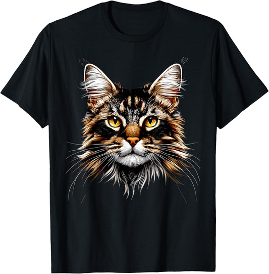 Maine Coon Cat Cat Lover Maine Coon Soft , Black, S T-Shirt - T-Shirt | Black
