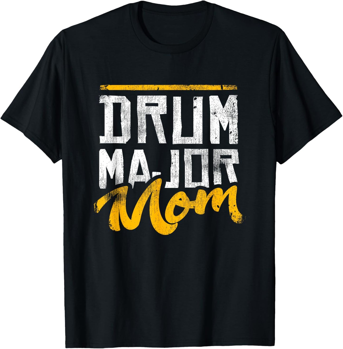 Drum Major Mom Mother's Day Vintage Drummers Marching Band T-Shirt - T-Shirt | Black