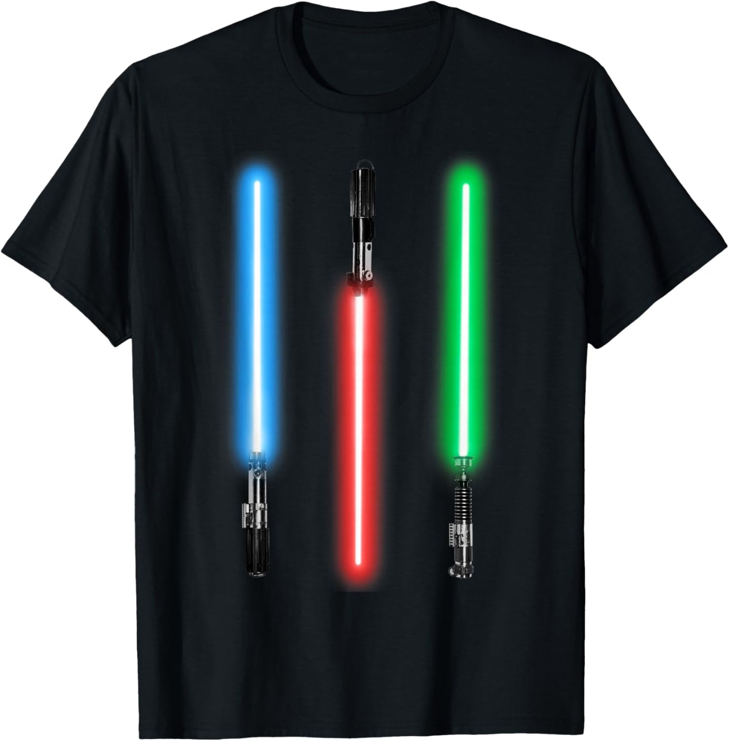 Star Wars Lightsaber Line-Up Photoreal Graphic T-Shirt - T-Shirt | Black
