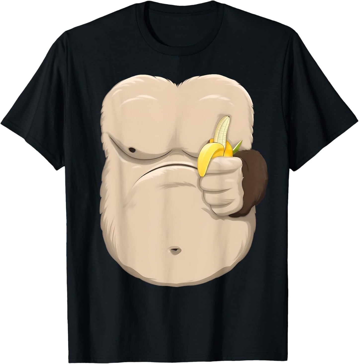 Monkey Costume , Women and Children - Funny Monkey , brown T-Shirt - T-Shirt | Black