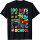 100 Days Of School Dinosaur 100 Days Smarter 100th Day Kids T-Shirt - T-Shirt | Black