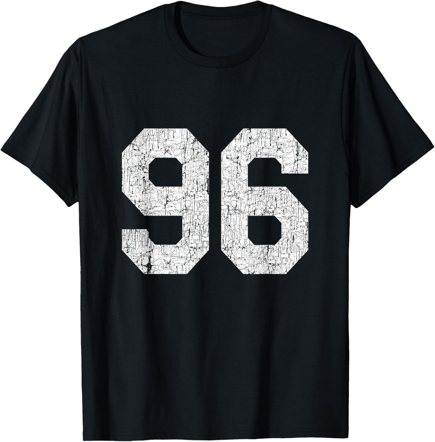 #96 Jersey Uniform Varsity Sports Number, 1996, 96th T-Shirt - T-Shirt | Black
